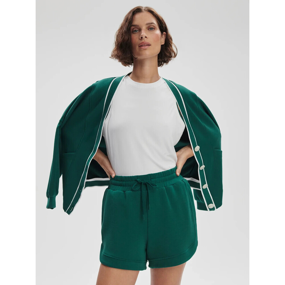 Varley Ollie Shorts Women's 2XS Green Stretch High Rise Drawstring Waist GBO1404